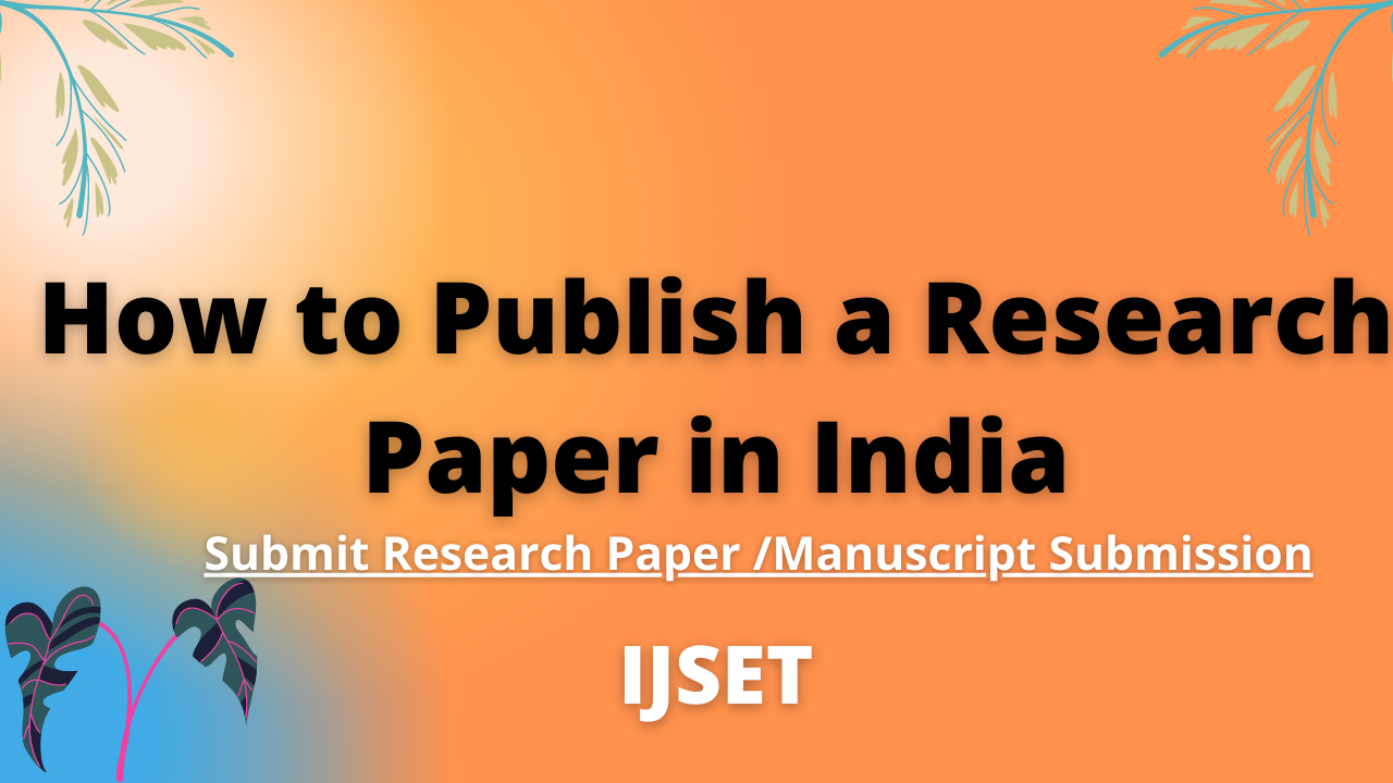 how to publish a research paper in india